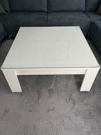 Salontafel met op maat gemaakte glasplaat, 100 tot 150 cm, Zo goed als nieuw, Minder dan 50 cm, Rechthoekig