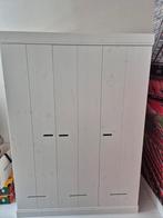 WOOOD Dennis 3drs kast - grenen wit - 202x158x55, Huis en Inrichting, Ophalen, Zo goed als nieuw, 50 tot 75 cm, 200 cm of meer