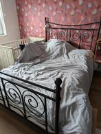 Ikea Noresund bed, Huis en Inrichting, Slaapkamer | Bedden, Ophalen, Gebruikt, Zwart, 140 cm