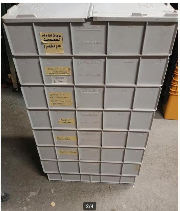 Herlitz kratten stapelbaar, Doe-het-zelf en Verbouw, Kratten en Dozen, Zo goed als nieuw, Krat, 50 tot 75 cm, Minder dan 35 cm