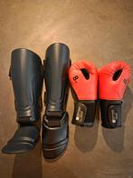 Kickbokshandschoenen & Scheenbeschermers - Set, Sport en Fitness, Vechtsporten en Zelfverdediging, Maat XS of kleiner, Ophalen of Verzenden