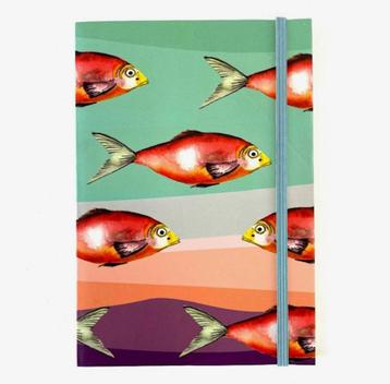notitieboek met vissen maar ook in andere prints leuk cadeau beschikbaar voor biedingen