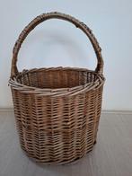 Ronde, rieten mand met hengsel, Diameter 28 cm, Ophalen, Mand, Rond, Zo goed als nieuw