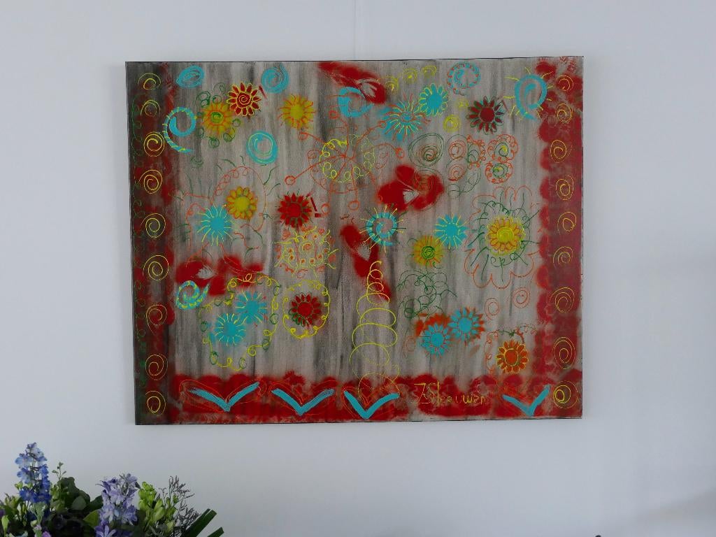 Modern schilderij - Jessica van Sleeuwen, Antiek en Kunst, Ophalen