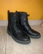 Veterboots zwart  leer 39 Cellini, Kleding | Dames, Schoenen, Zwart, Ophalen of Verzenden, Zo goed als nieuw, Lage of Enkellaarzen