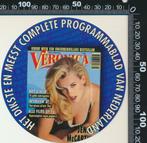 Sticker: Veronica - Het dikste en meest complete programmabl, Verzamelen, Stickers, Film, Tv of Omroep, Ophalen of Verzenden, Zo goed als nieuw
