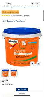 Alabastine Voorstrijk Sneldrogend Transparant, Doe-het-zelf en Verbouw, Verf, Beits en Lak, Ophalen, Overige kleuren, 5 tot 10 liter