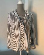 Gerry Weber overhemd blouse wit/grijs maat 3XL 46 NIEUW, Wit, Maat 46/48 (XL) of groter, Nieuw, Ophalen of Verzenden