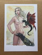 Manara - Kunstillustratie - Emilia Clarke, Verzenden, Nieuw, Milo Manara, Schilder- en Tekenkunst