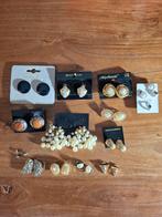 Lotje vintage oorbellen., Overige materialen, Bruin, Ophalen of Verzenden, Zo goed als nieuw