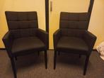 2 stoelen, zwarte stoffen bekleding, Ophalen, Gebruikt, Zwart