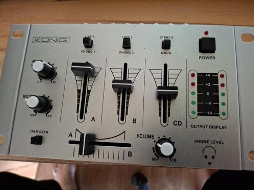 Kong - model  kn-djmixer10, Muziek en Instrumenten, Mengpanelen, Zo goed als nieuw, Minder dan 5 kanalen, Microfooningang, Ophalen of Verzenden