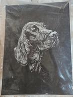 R. Russell Tekening - 1979 Ierse setter., Antiek en Kunst, Ophalen of Verzenden