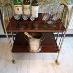 DEENS DESIGN RETRO 60'S OPVOUWBARE BAR CART SERVEERWAGEN., Antiek en Kunst, Ophalen