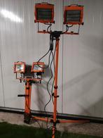 bouwlamp 2x, Doe-het-zelf en Verbouw, Bouwverlichting, Ophalen, Gebruikt, Met statief, Lamp