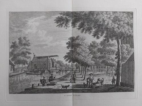 217 / Het dorp Zuilen - Zuylen Gravure uit 18e eeuw, Antiek en Kunst, Kunst | Etsen en Gravures, Ophalen of Verzenden