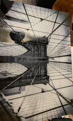 Schilderij glas Brooklyn Bridge 120 x 80 cm, Ophalen