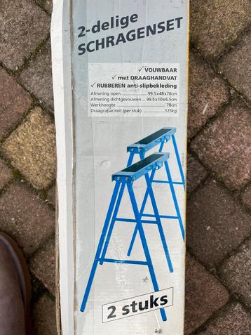 2-delige schragen set - Nieuw in doos! beschikbaar voor biedingen