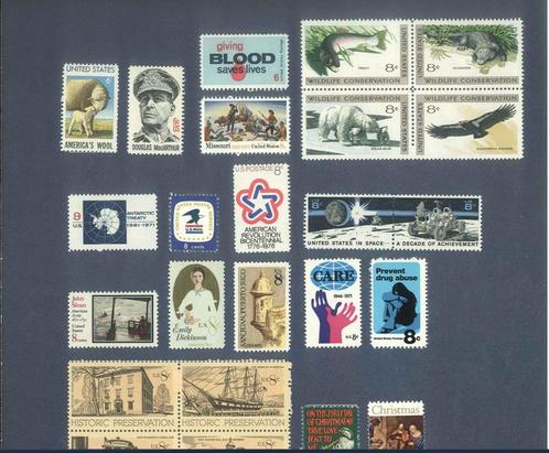 Postzegels Amerika: Five (1971-1975) USA 'Mint Stamp Sets', Postzegels en Munten, Postzegels | Amerika, Postfris, Noord-Amerika