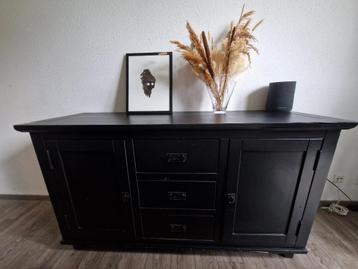 mooie dressoir kast | Landelijk | zwart hout 