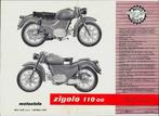 Moto Guzzi Zigolo 110 cc folder leaflet, Ophalen of Verzenden, Moto Guzzi