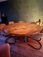 Ronde eettafel met 6 stoelen - Zeer goede staat!, 100 tot 150 cm, Rond, Ophalen of Verzenden, Zo goed als nieuw