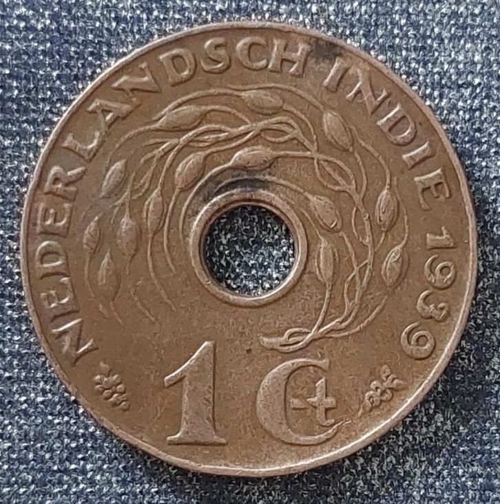 Munt: 1 cent Nederlands  Indië 1939 [5712]  [PoMuAz], Postzegels en Munten, Munten | Azië, Losse munt, Zuidoost-Azië, Ophalen of Verzenden