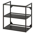 Zwart metalen badkamer rek met 2 planken, Huis en Inrichting, Badkamer | Badkamermeubels, Ophalen of Verzenden, Zo goed als nieuw
