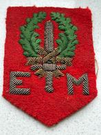 Gebordurde zilverdraad KNIL Schouderembleem, Verzamelen, Ophalen of Verzenden, Landmacht, Nederland, Embleem of Badge