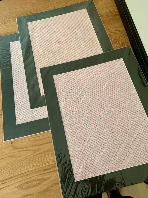3x Passe Partout Zwart (40x50cm elk), Huis en Inrichting, Woonaccessoires | Lijsten, Nieuw, Ophalen