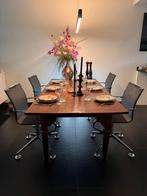 Antieke Masief Houten Eettafel, 100 tot 150 cm, Eikenhout, 200 cm of meer, Zo goed als nieuw