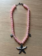 Roze kralenketting met zee bedels, Verzenden, Nieuw, Roze, Overige materialen