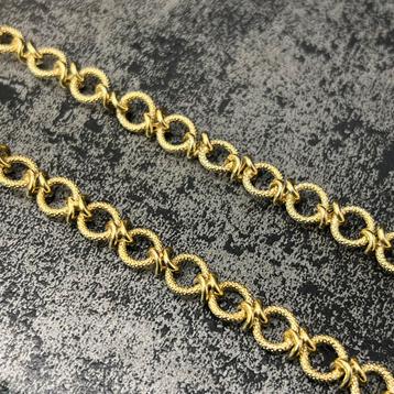 14k gouden ketting massief schakel prachtig model beschikbaar voor biedingen