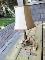 Schemerlamp met koperen voet, Ophalen of Verzenden, Gebruikt, Vintage, Minder dan 50 cm