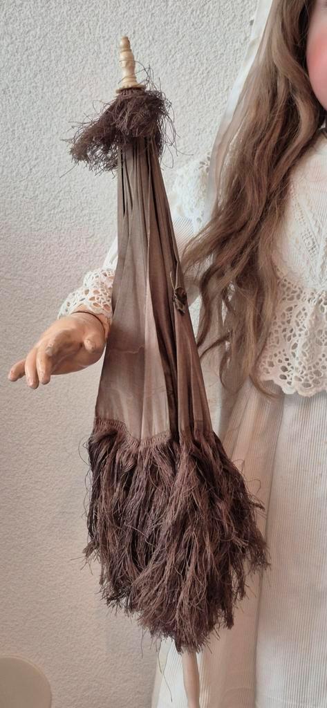 Antieke Parasol / Paraplu met Franjes, Antiek en Kunst, Antiek | Overige Antiek, Ophalen of Verzenden