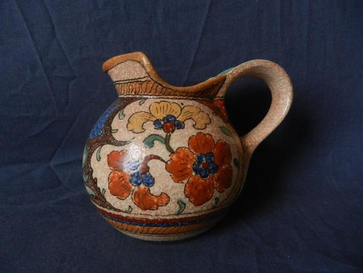 Aardewerk plateel kan decor Annetta Kon. Zuid Holland Gouda, Antiek en Kunst, Antiek | Keramiek en Aardewerk, Ophalen of Verzenden