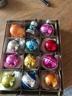 Vintage (12) kleine kerstballen, Diversen, Kerst, Ophalen of Verzenden, Zo goed als nieuw