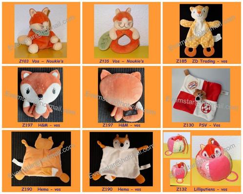 Vos Vosje Hema H&M Noukie's PSV Lilliputiens, Kinderen en Baby's, Speelgoed | Knuffels en Pluche, Zo goed als nieuw, Overige typen