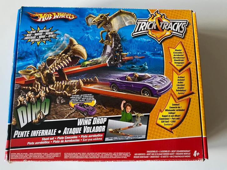Hot Wheels Dino Wing Drop - zeldzaam en compleet!, Kinderen en Baby's, Speelgoed | Racebanen, Zo goed als nieuw, Handmatig, Hot Wheels