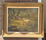 Jan Willem van Trirum schilderij eendenfamilie 52bij63 cm, Antiek en Kunst, Ophalen