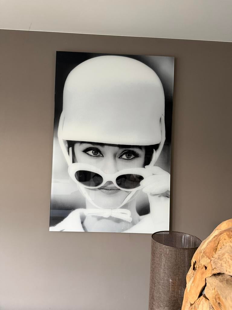 Schilderij Erik Kuster icoon Audrey Hepburn  120 x 80, Ophalen, Zo goed als nieuw, 75 tot 100 cm, Foto of Poster