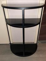 Riverdale zwarte glazen bijzettafel, Huis en Inrichting, Tafels | Sidetables, Ophalen, 50 tot 100 cm, Overige vormen, 25 tot 50 cm