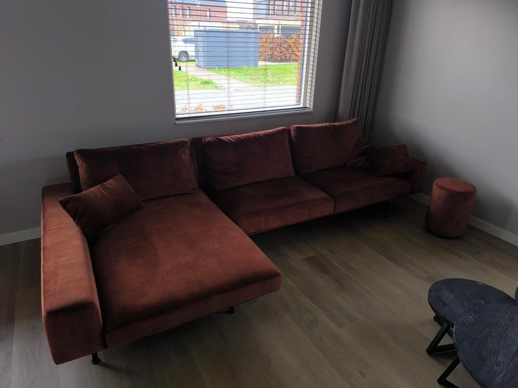 NIEUWSTAAT Passe Partout Bank - Design - Red Velvet Koper, Ophalen, Zo goed als nieuw, Stof
