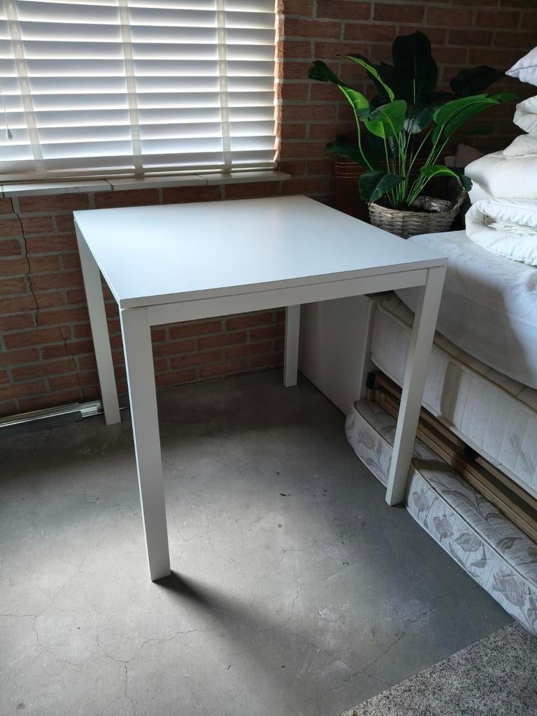 IKEA Vihals Eettafel Vierkant Wit 75x75x74cm, Huis en Inrichting, Ophalen, Gebruikt, 50 tot 100 cm, Vierkant