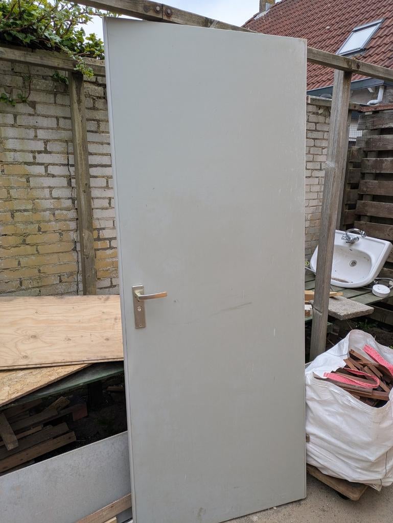 Opdek binnendeuren 80/85*200 links- en rechtsdraaiend, Doe-het-zelf en Verbouw, Deuren en Horren, Gebruikt, 80 tot 100 cm, Binnendeur