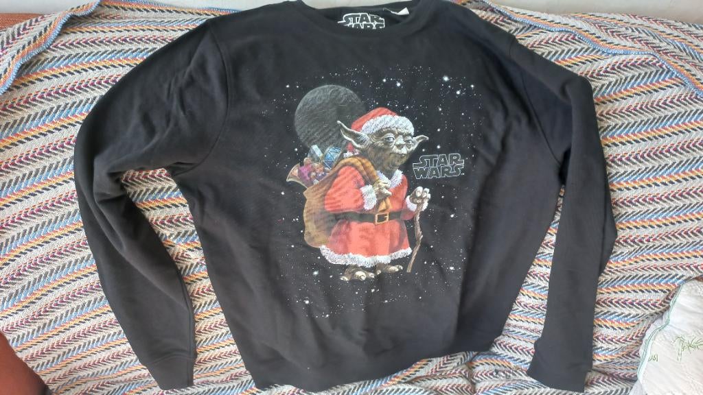 Star Wars kersttrui Yoda Deathstar maat L, Ophalen of Verzenden, Nieuw, Overige typen