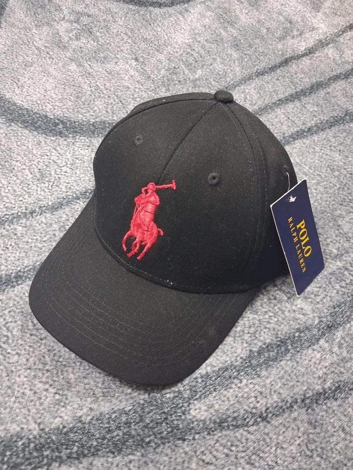 Polo Ralph Lauren Cap Zwart/Rood | Universeel | Gloednieuw, Kleding | Heren, Hoeden en Petten, Nieuw, Pet, One size fits all, Ophalen of Verzenden