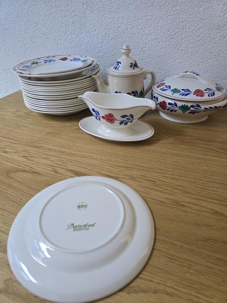 Antiek Boerenbond servies - 21-delig, Antiek en Kunst, Antiek | Servies compleet, Ophalen of Verzenden