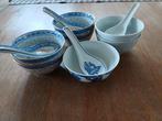 Chinese rijst/soepkommen met lepels x 7, Nieuw, Ophalen of Verzenden, Kom(men), Overige stijlen