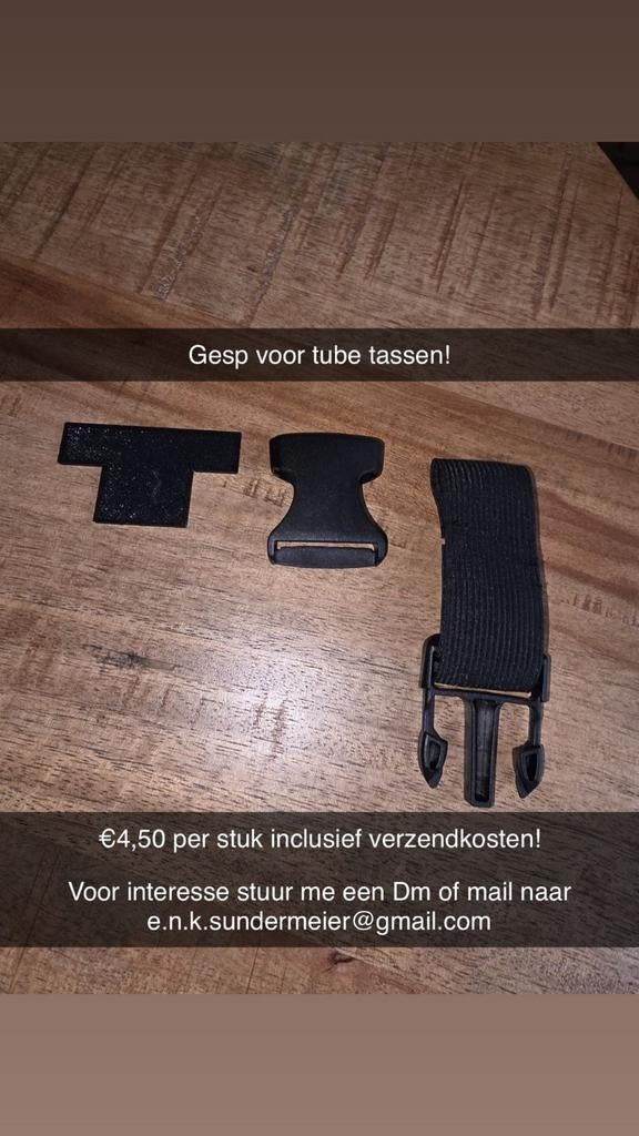 Gesp voor tube tassen., Ophalen of Verzenden